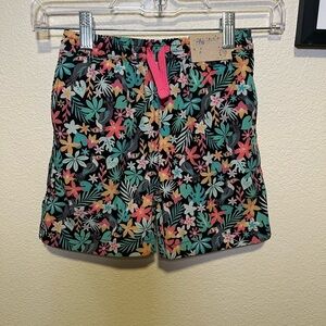 Chubbies Floral Kids's Shorts - Black and Multicolor size 6